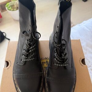 Dr. Martens x Lazy Oak Sinclair Happy Sad Black Lace-Up Boots